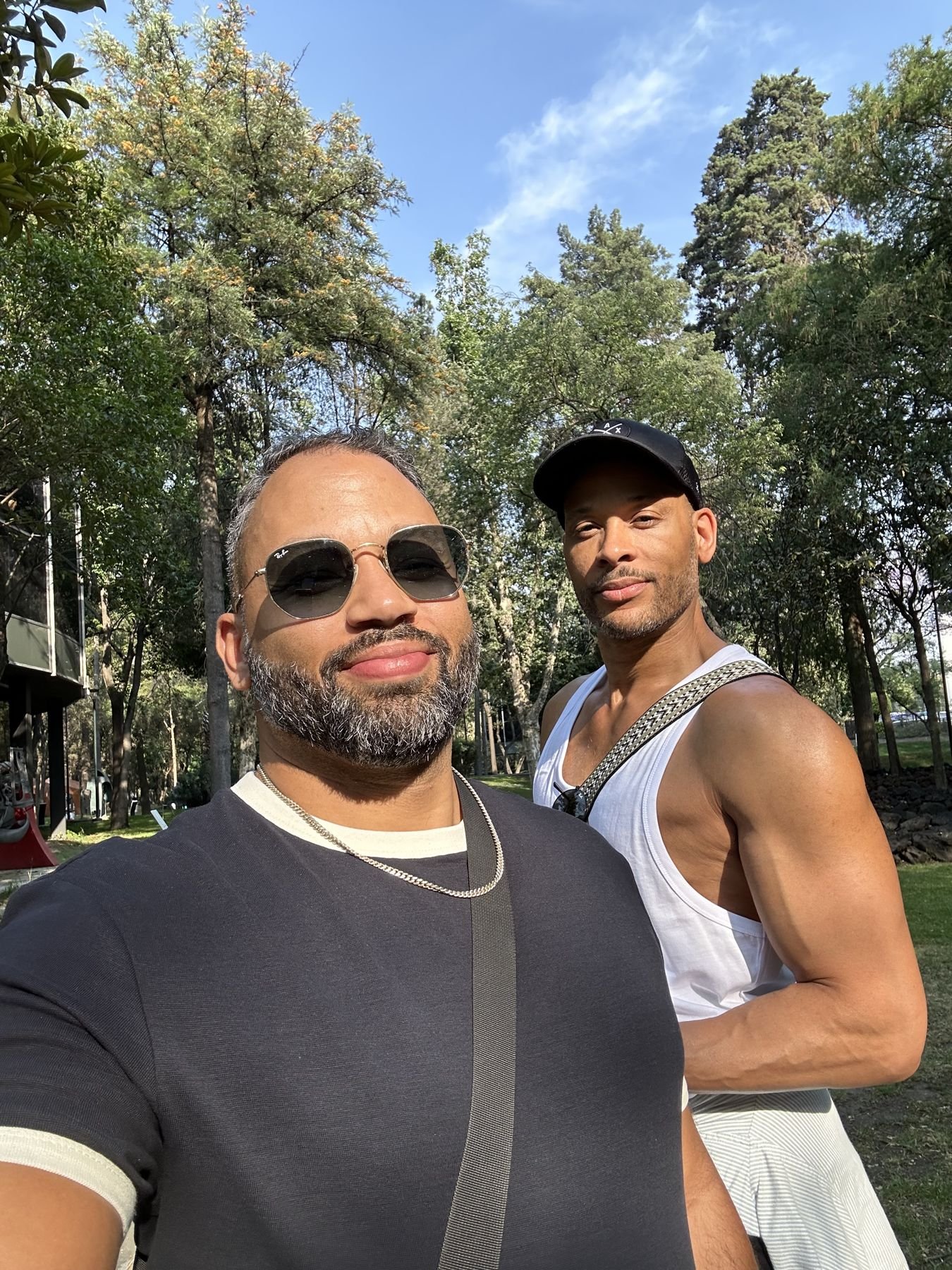 Mexico City travel – me and Sean in the sculpture garden