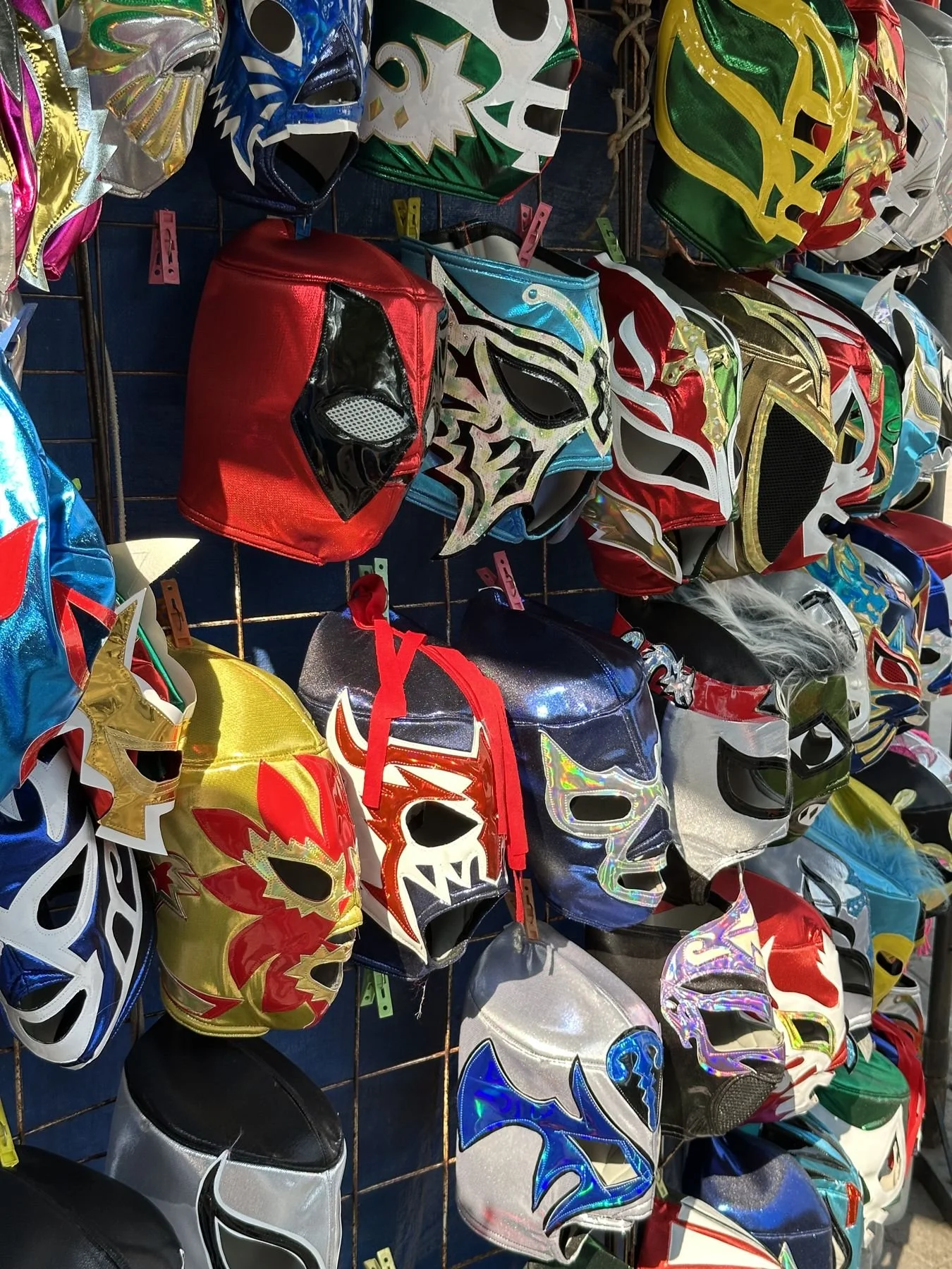 Mexico City travel – the wall of lucha libre masks