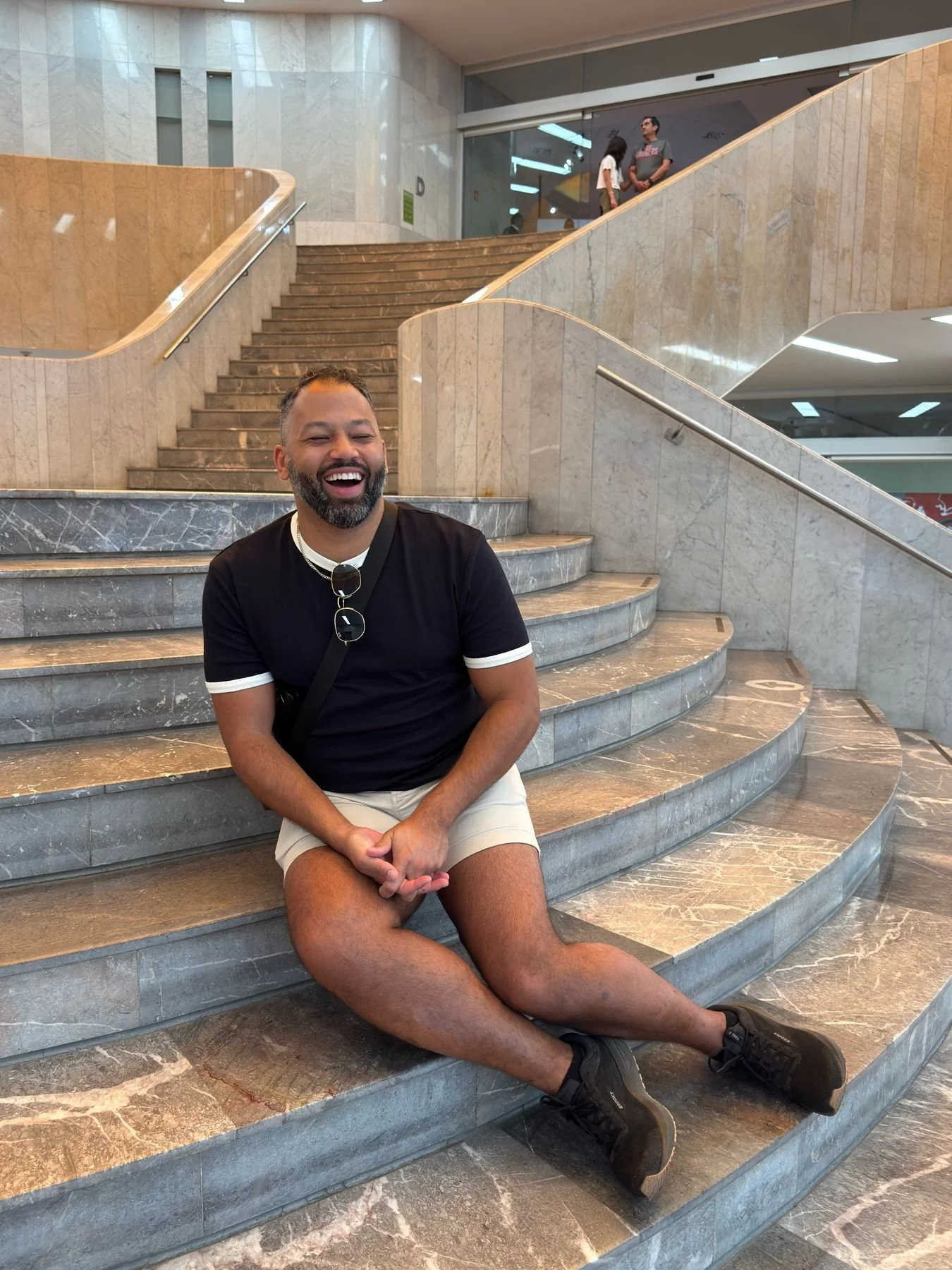 Mexico City travel – me on the museum staircase