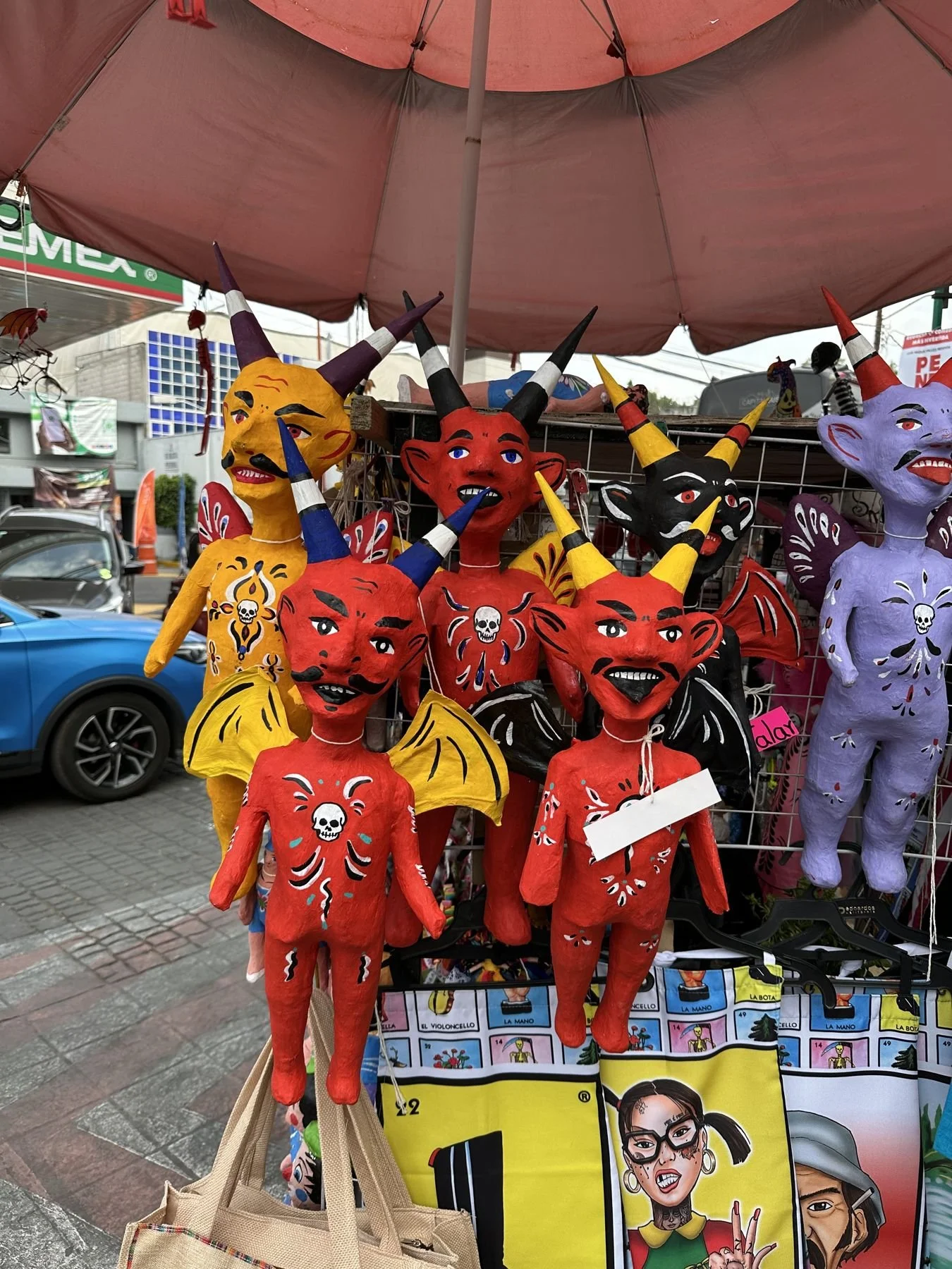 Mexico City travel – the red devil/Judas figures