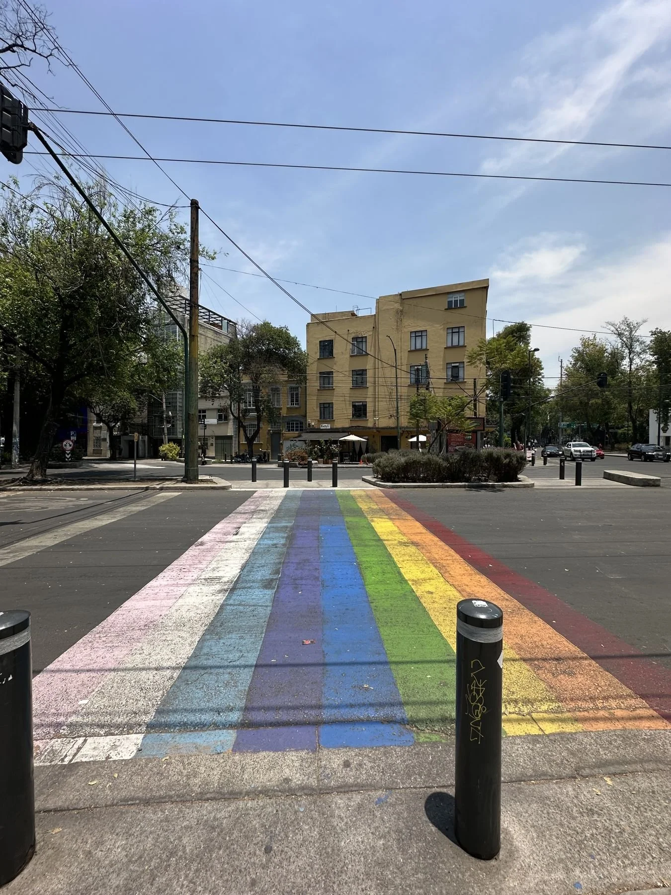 Mexico City travel – rainbow crosswalk in Condesa