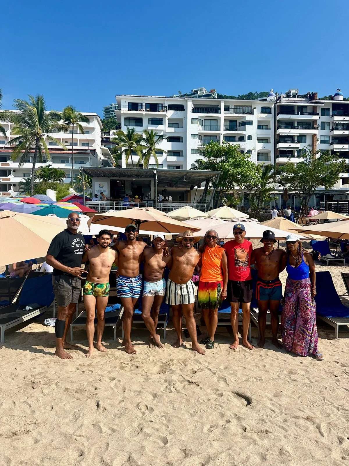 Beach day with friends at Playa Los Muertos in Puerto Vallarta