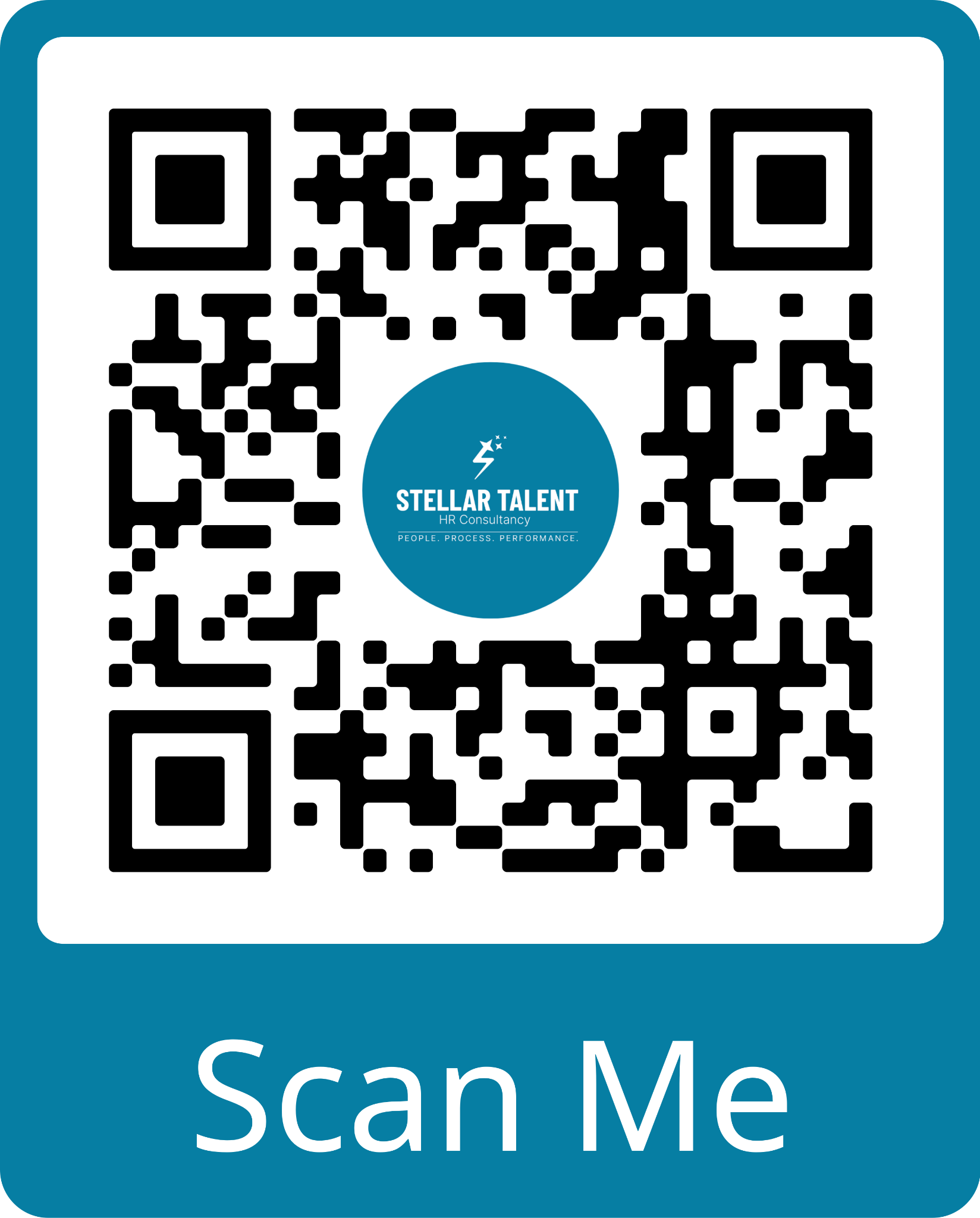 QR code linking to all Stellar Talent HR Consultancy social pages