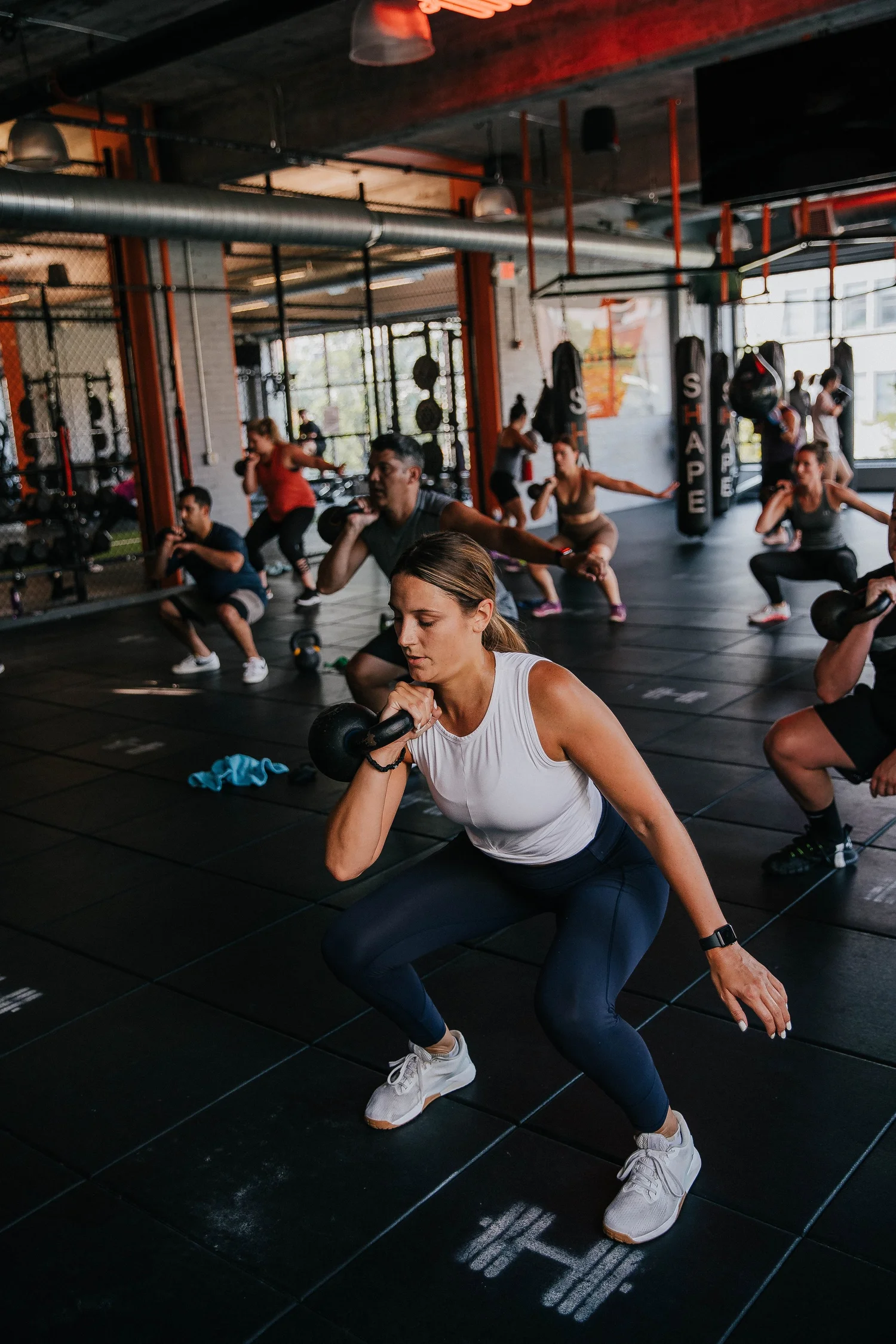 A SHAPE Group Athletics class training inside the studio
