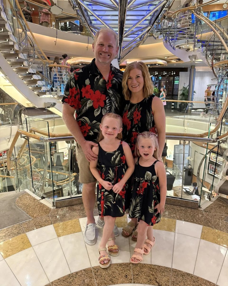 Nathan Lind, travel advisor with The Travel Junkie, with his family