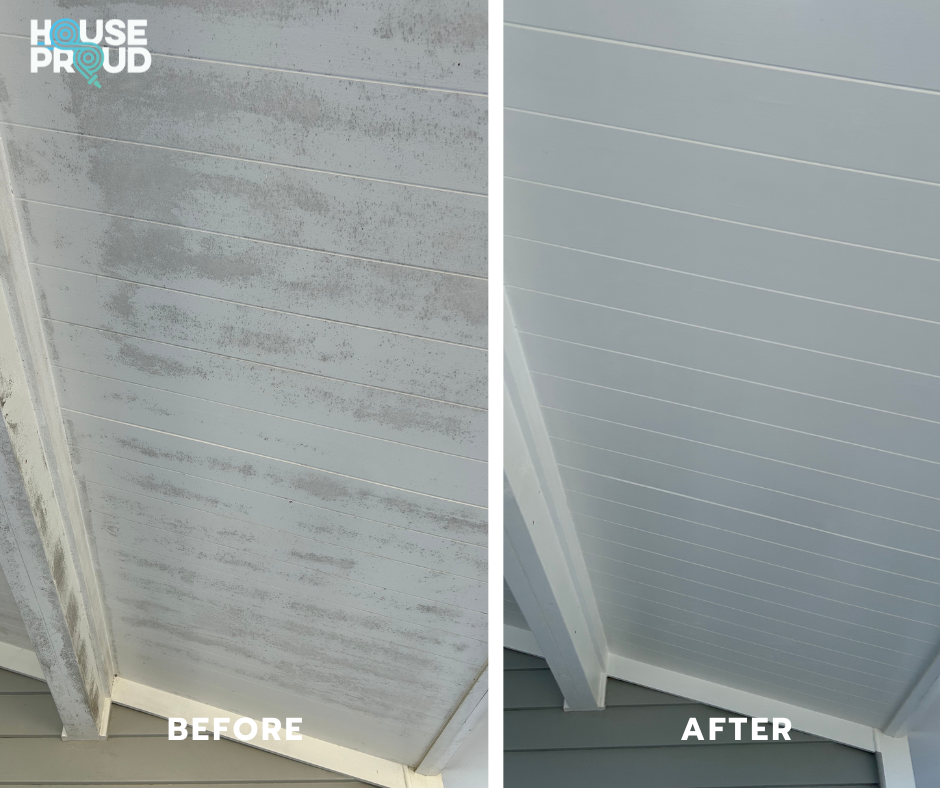 Exterior cleaning before and after in Red Beach