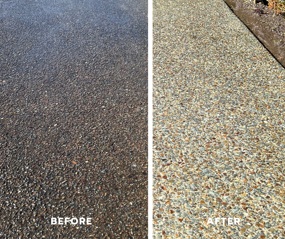 21 Old Mill Road driveway before and after