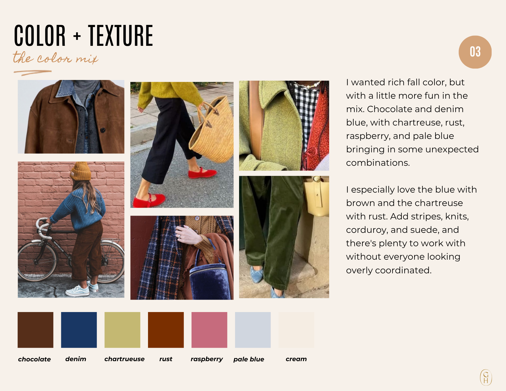 Color and texture direction board