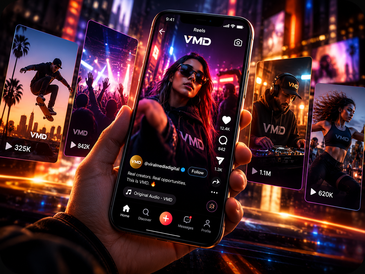 VMD Reels short-form vertical video discovery experience for creators and audiences in the Viral Media Digital ecosystem
