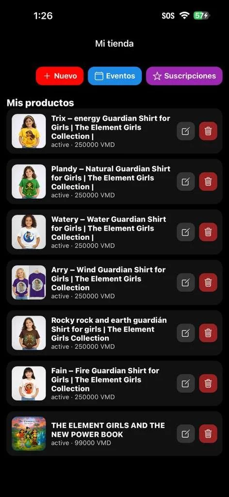 Gestión de productos dentro de la tienda VMD en Viral Media Digital