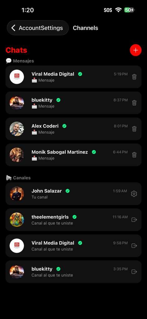Mensajería directa dentro de Viral Media Digital con chats privados VMD