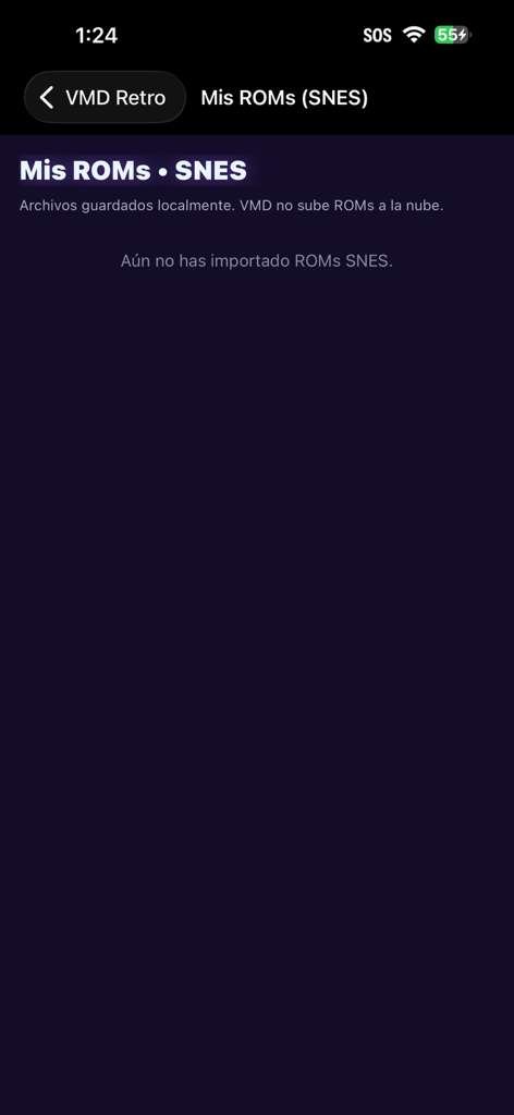 VMD Retro importando ROM NES dentro de Viral Media Digital