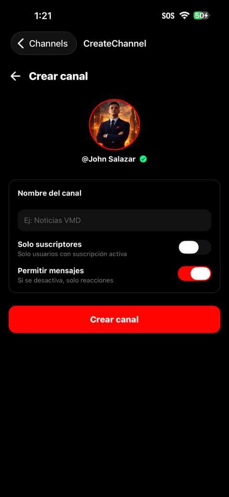 Creación de canal dentro de Viral Media Digital para comunidad y chats