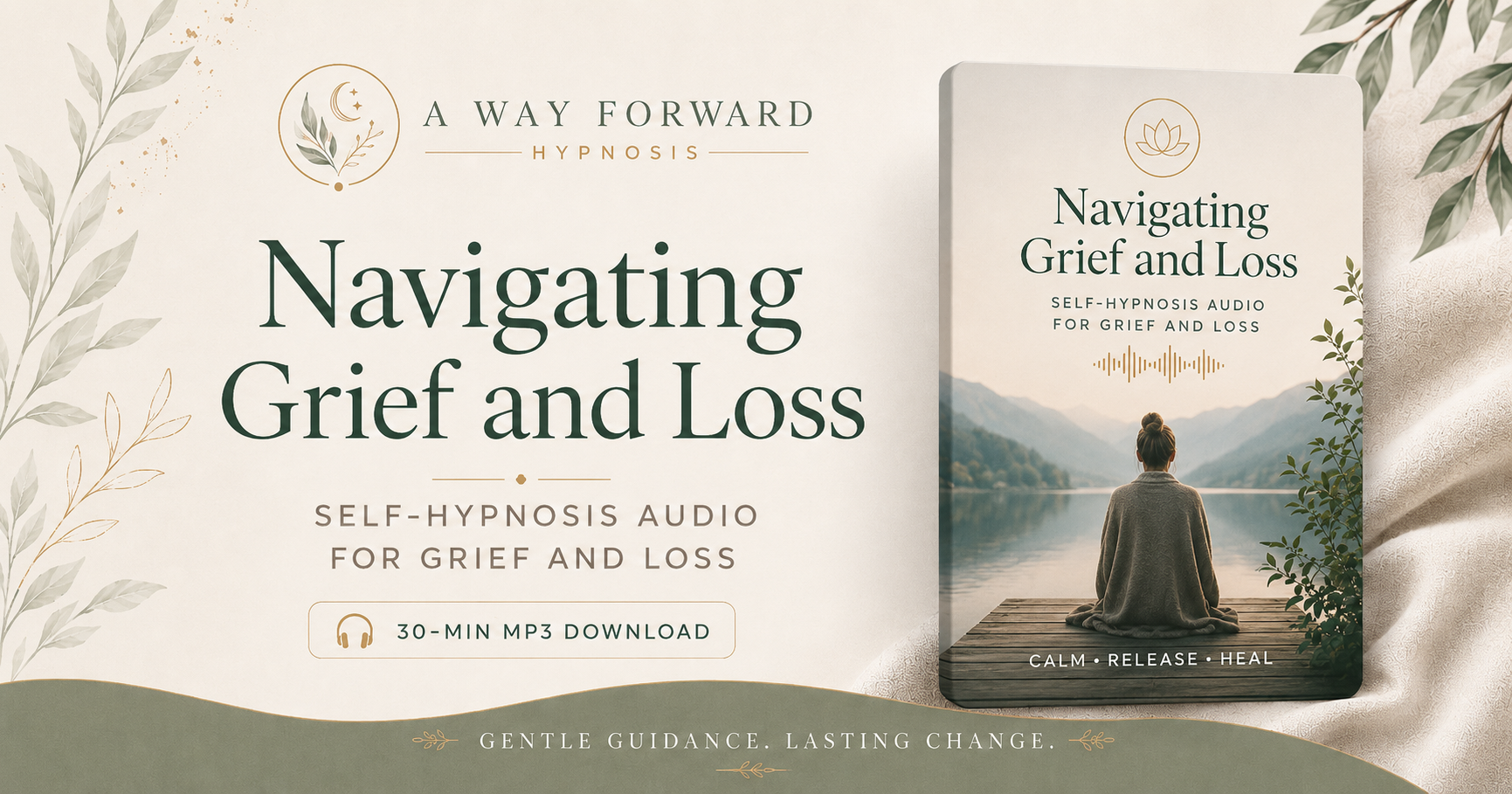 Navigating Grief and Loss self-hypnosis audio image