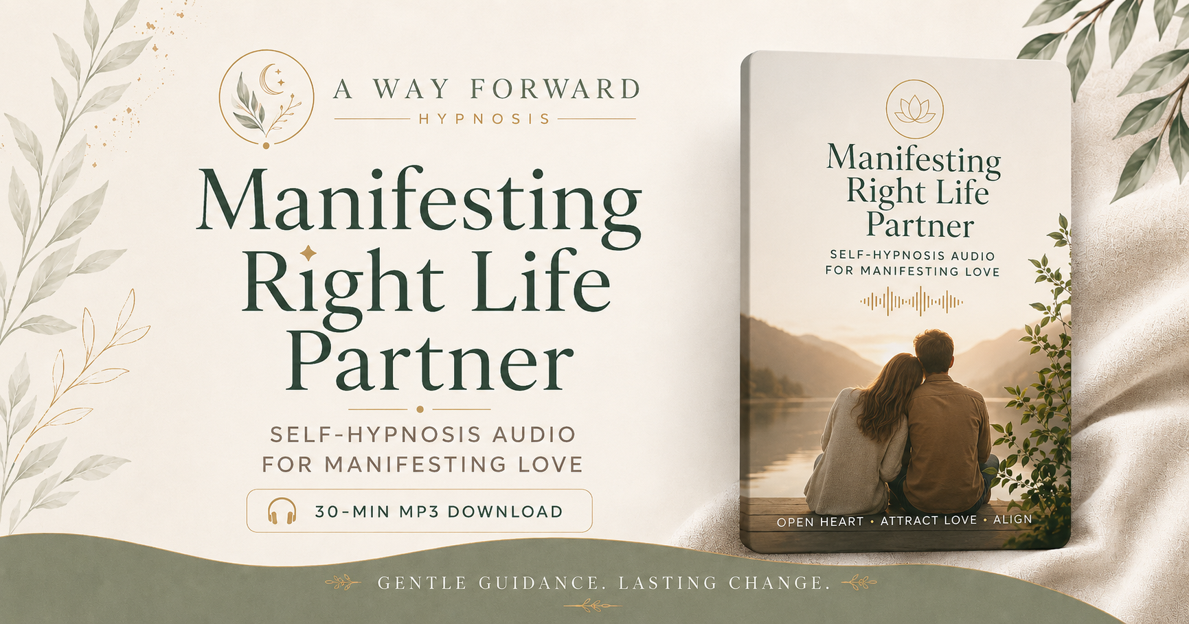Manifesting the Right Life Partner self-hypnosis audio image