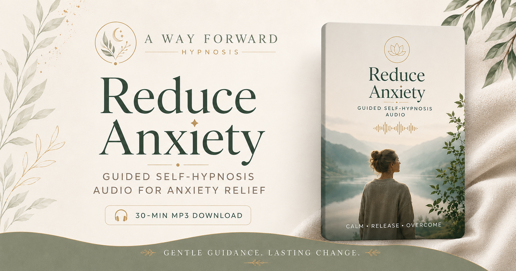 Hypnosis for Anxiety self-hypnosis audio image