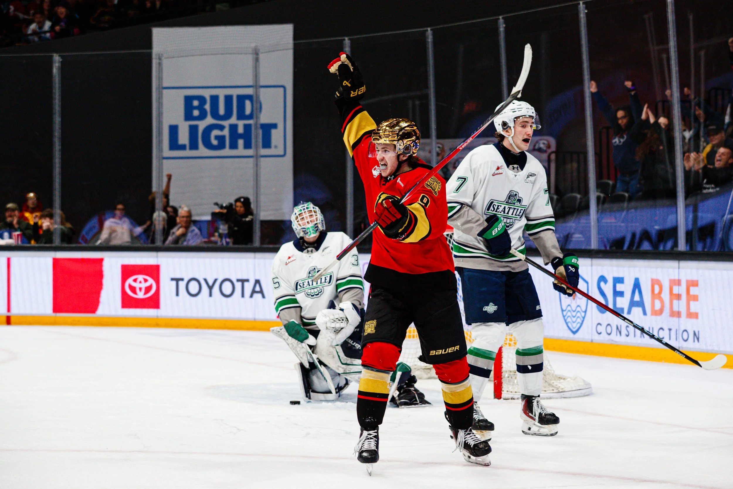 Jordan Duguay 100th WHL Point Celebration