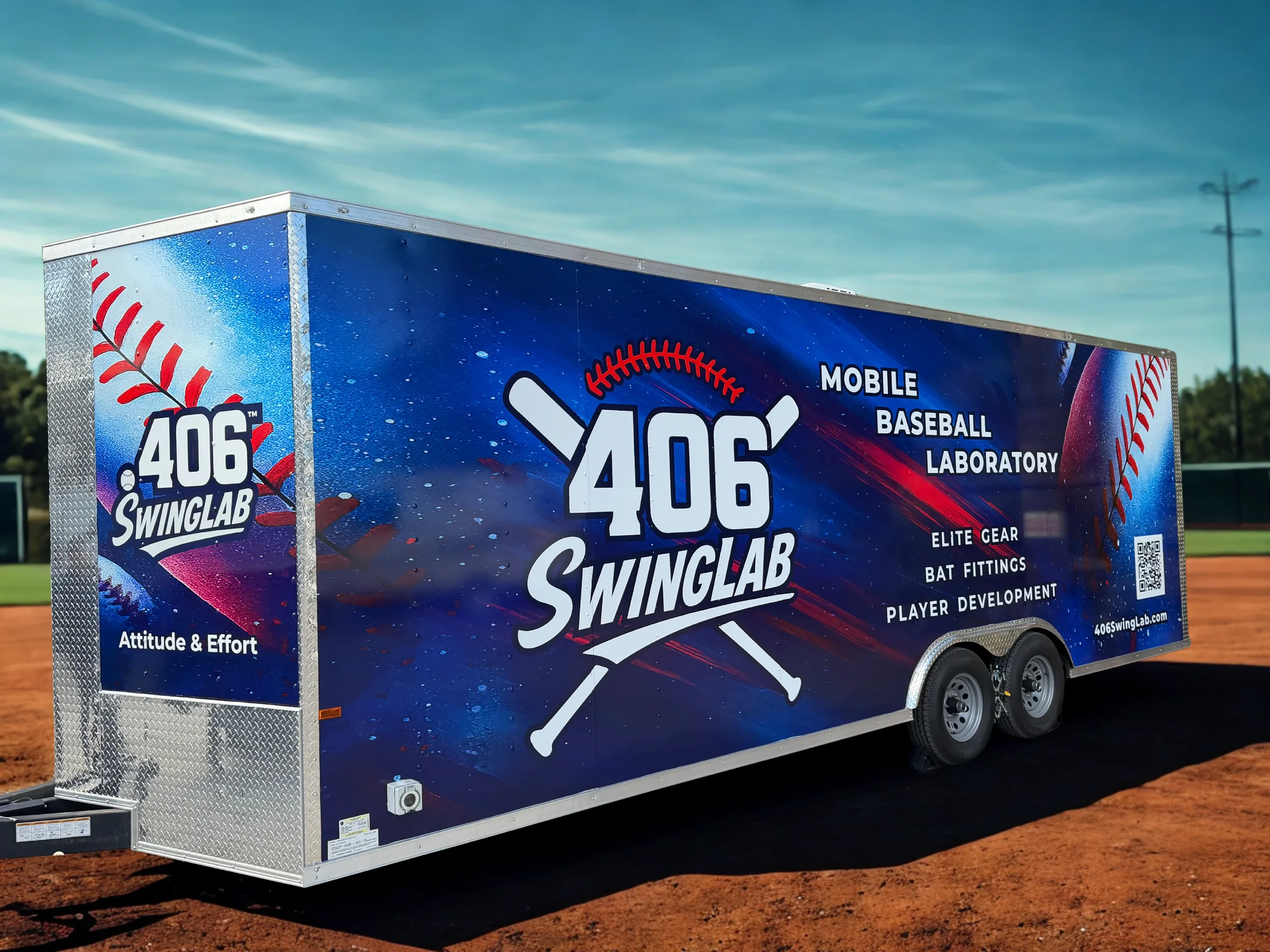 .406 SwingLab trailer on field