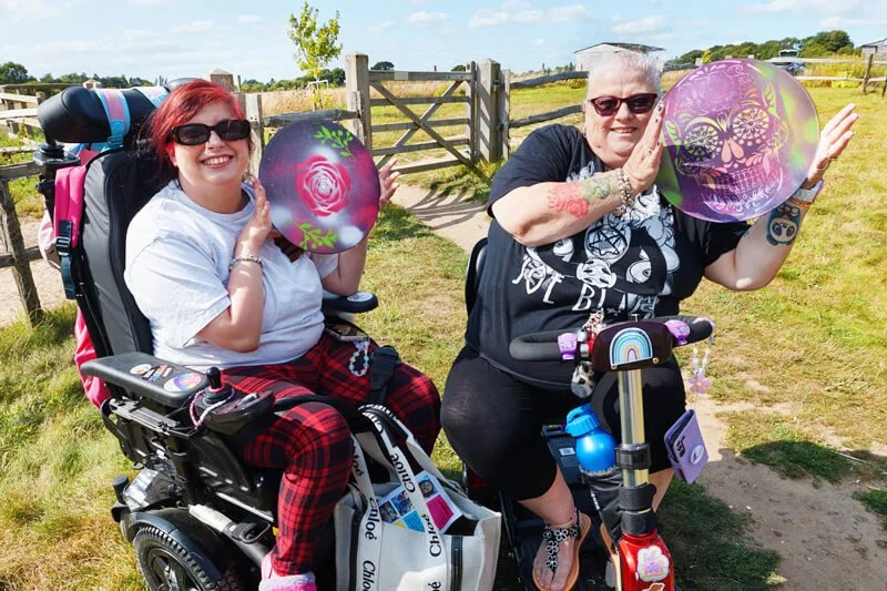 Decorated plates drying after a Creative Play craft session