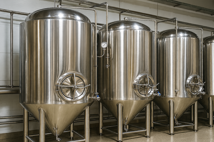 Stainless steel fermentation tanks