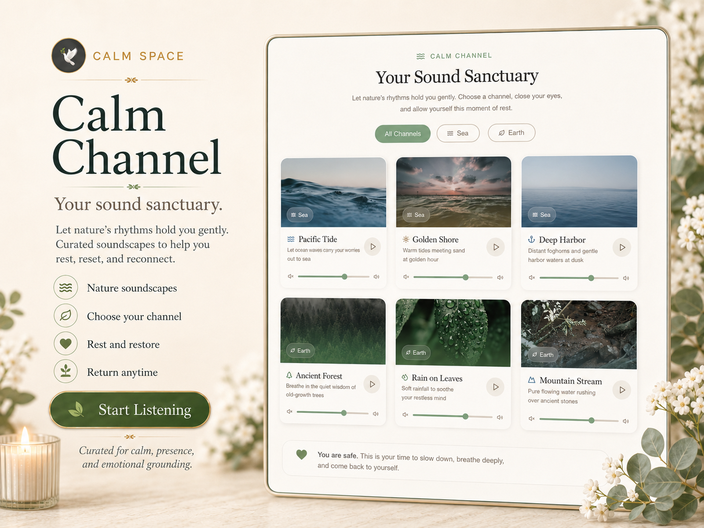 Calm channel tool preview