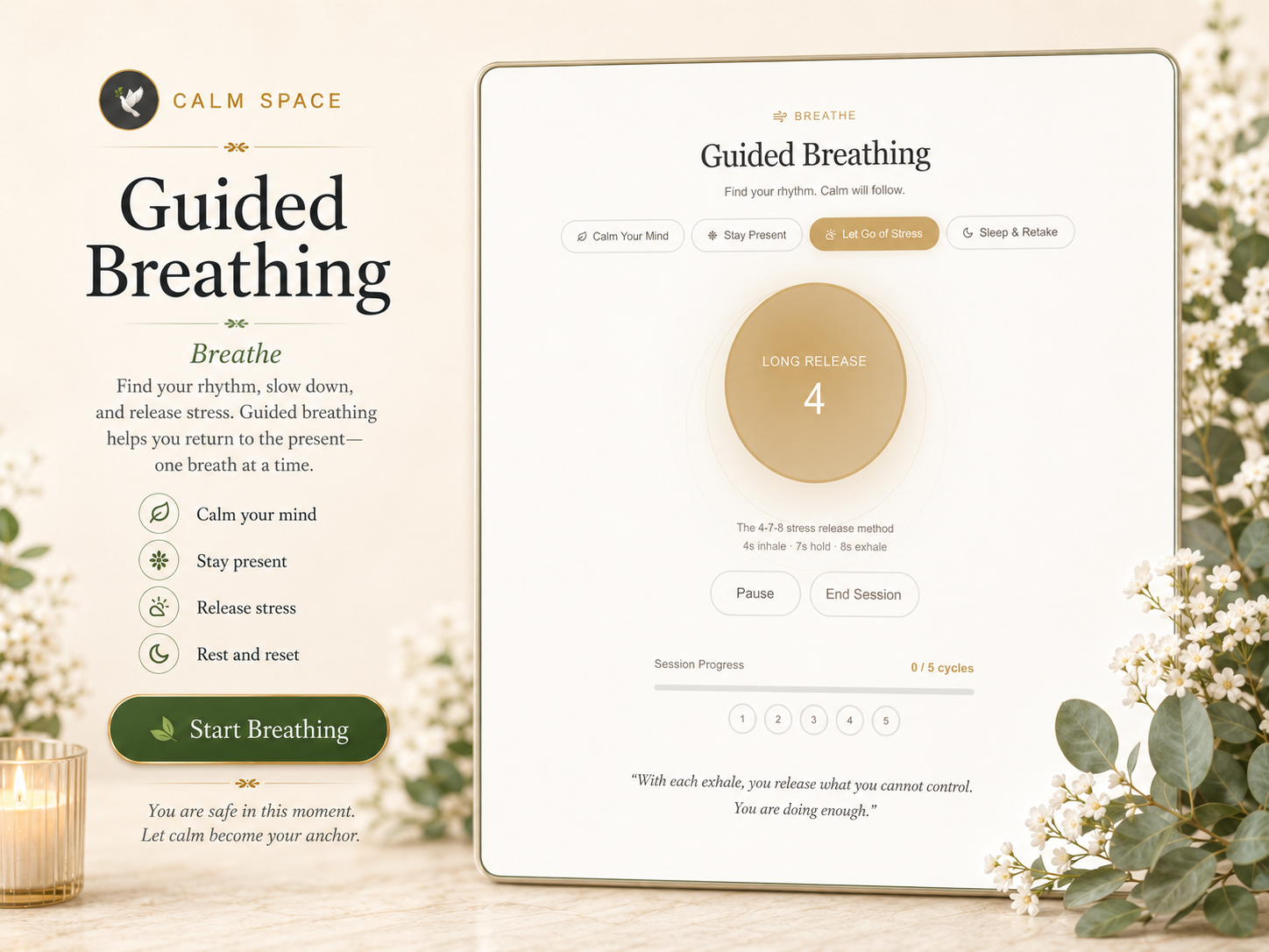 Guided breathing tool preview