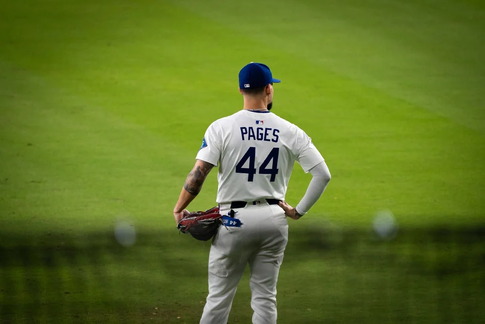 Andy Pages in the outfield