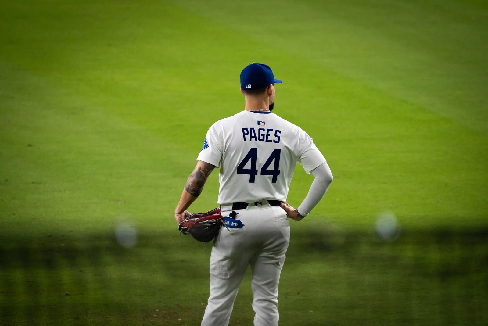 Andy Pages in the outfield