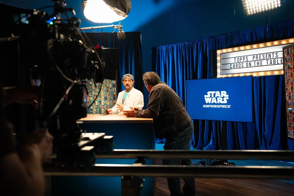 Behind the scenes on a Topps studio shoot