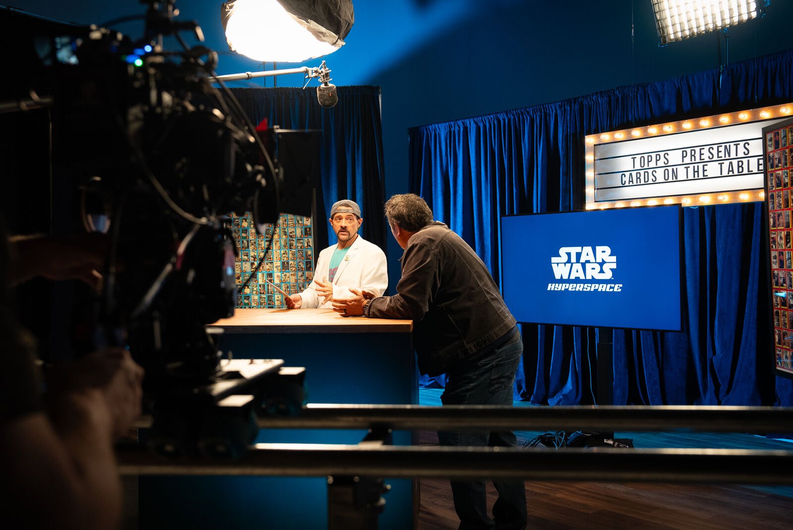 Behind the scenes on a Topps studio shoot