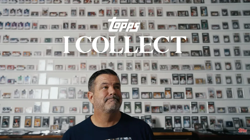 Topps I Collect: a collector in front of his wall of graded cards