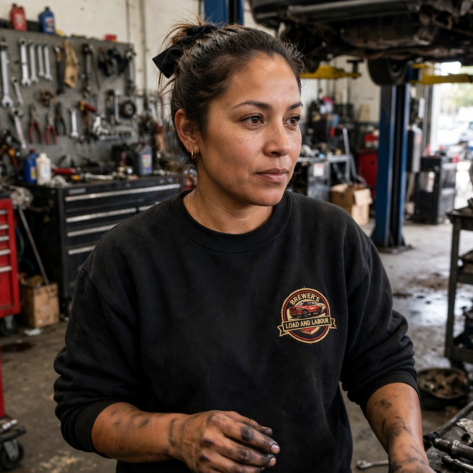 Blackout Work Sweater — on crew