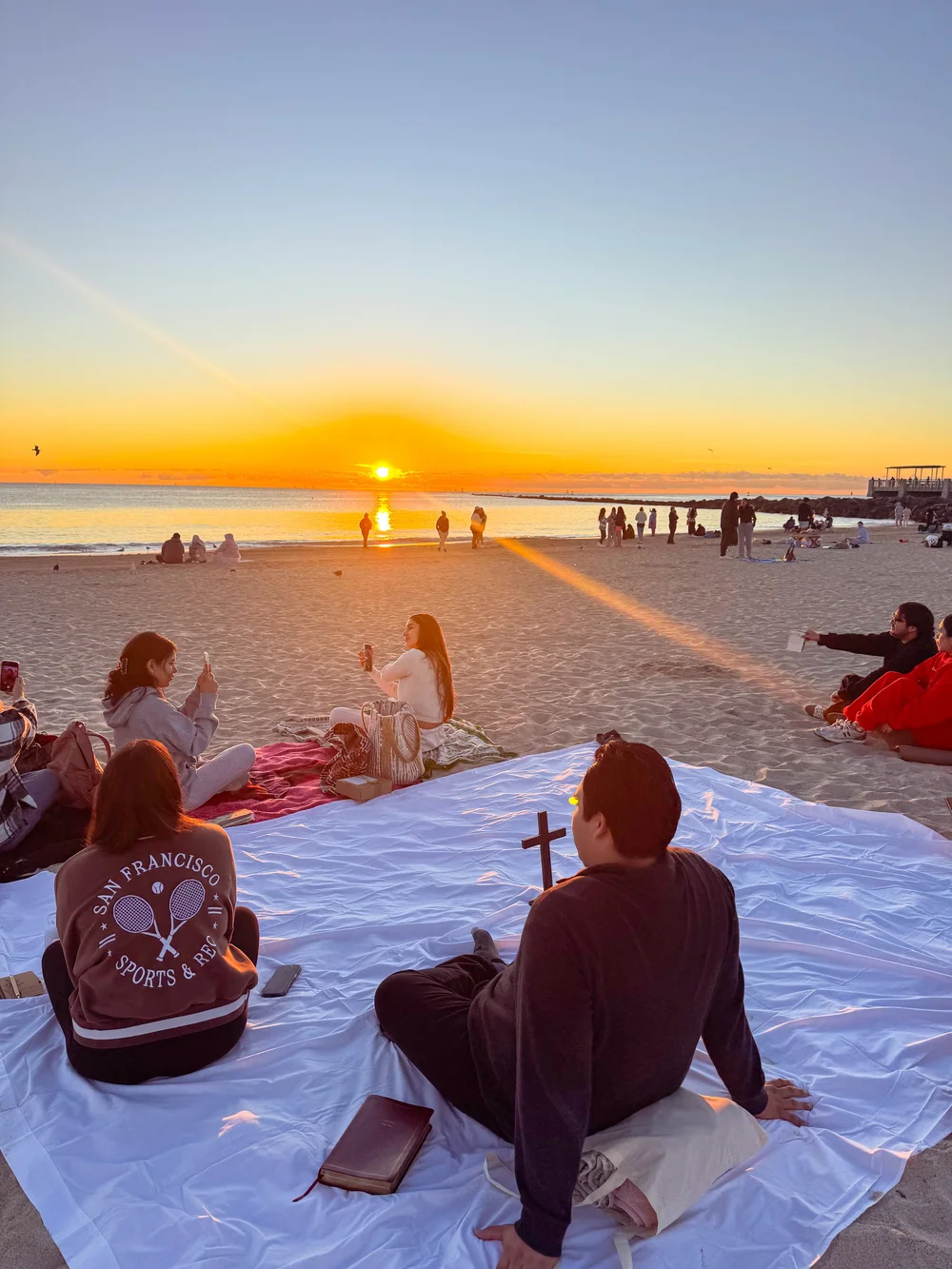 Prayer Sunrise, a past By Casa Grace gathering on the beach at sunrise