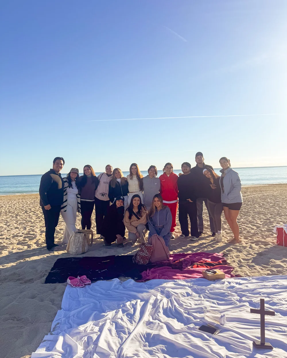 Prayer Sunrise, a past By Casa Grace gathering on the beach at sunrise
