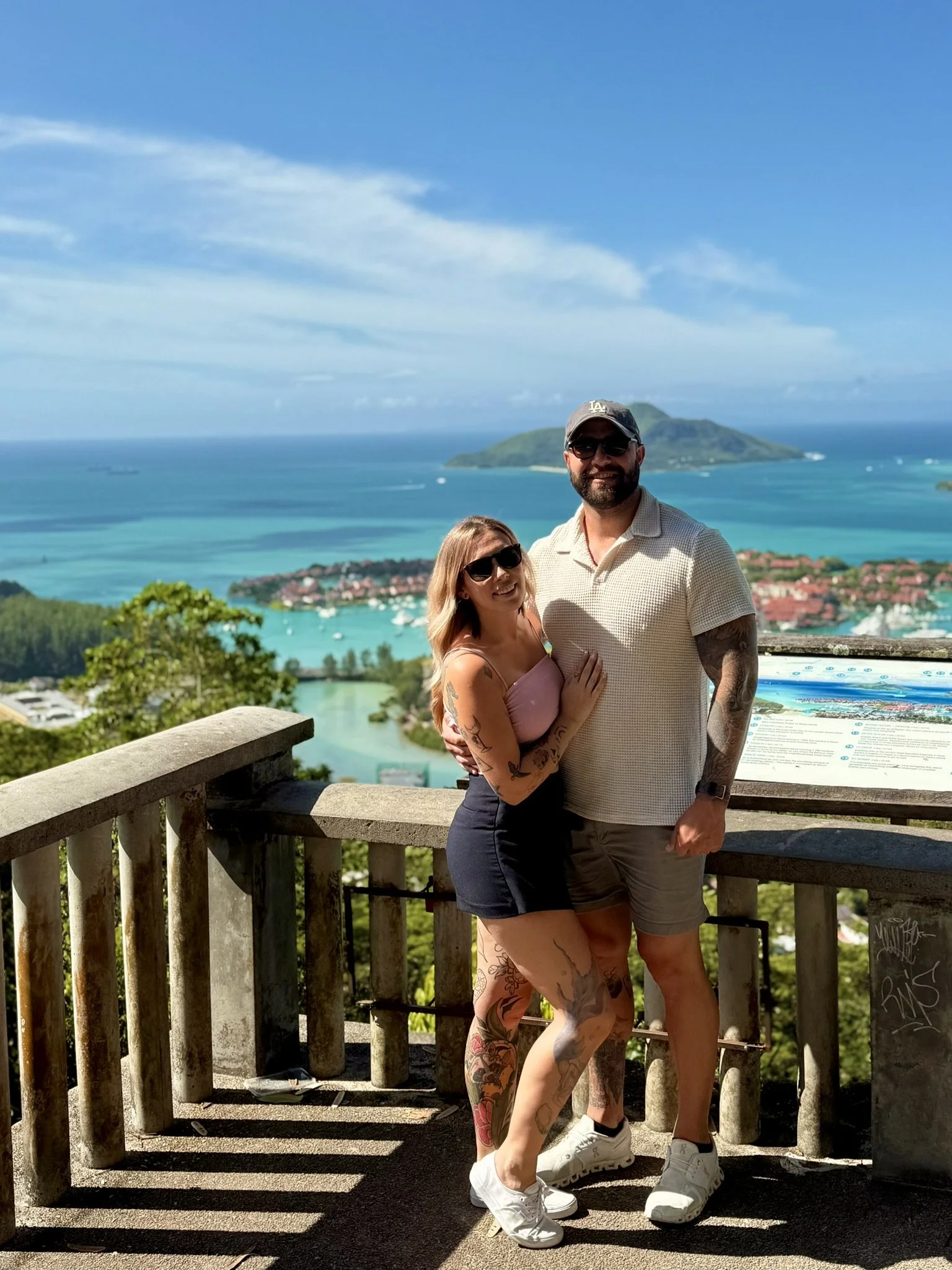 Seychelles Mahé island turquoise water and tropical coastline