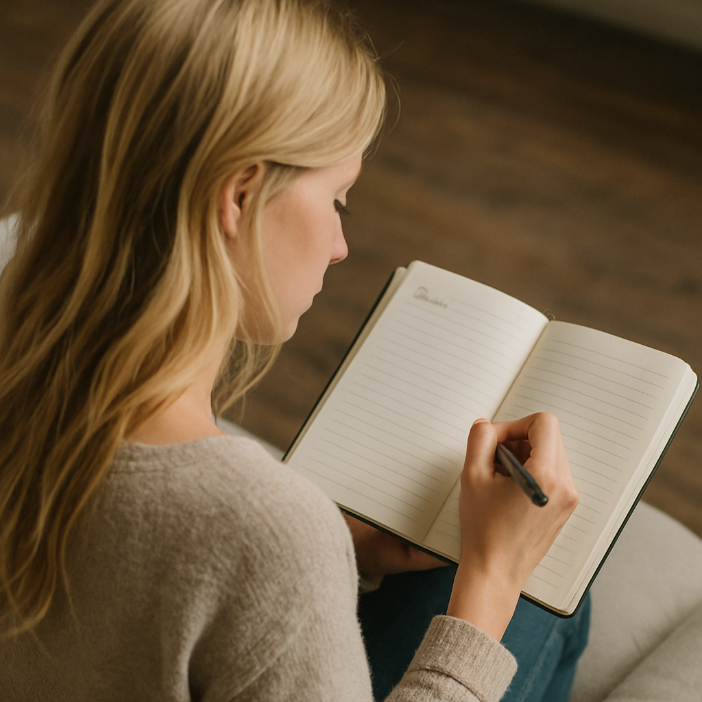 Notebook with affirmations