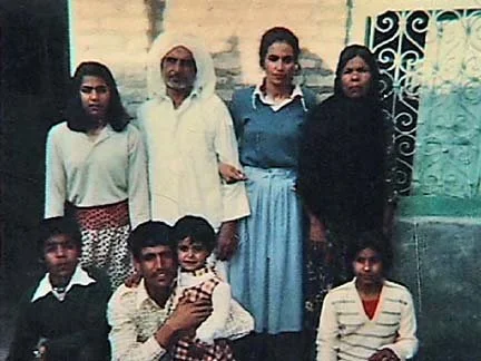 Sima Sharifi with family in Abadan, Iran after high school graduation