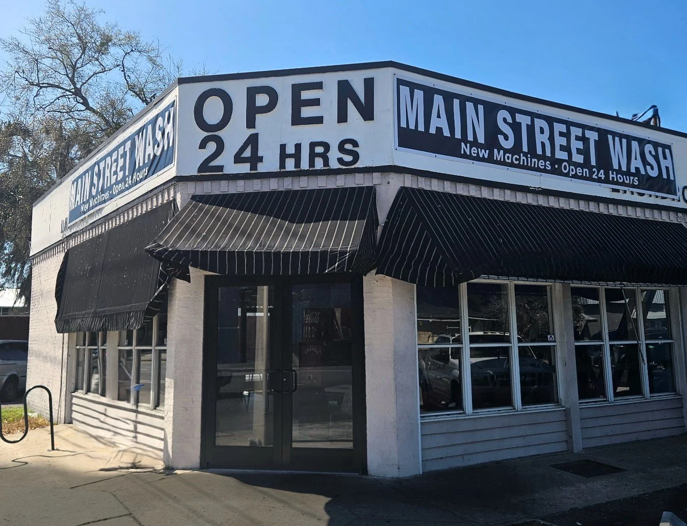 Clean laundromat interior