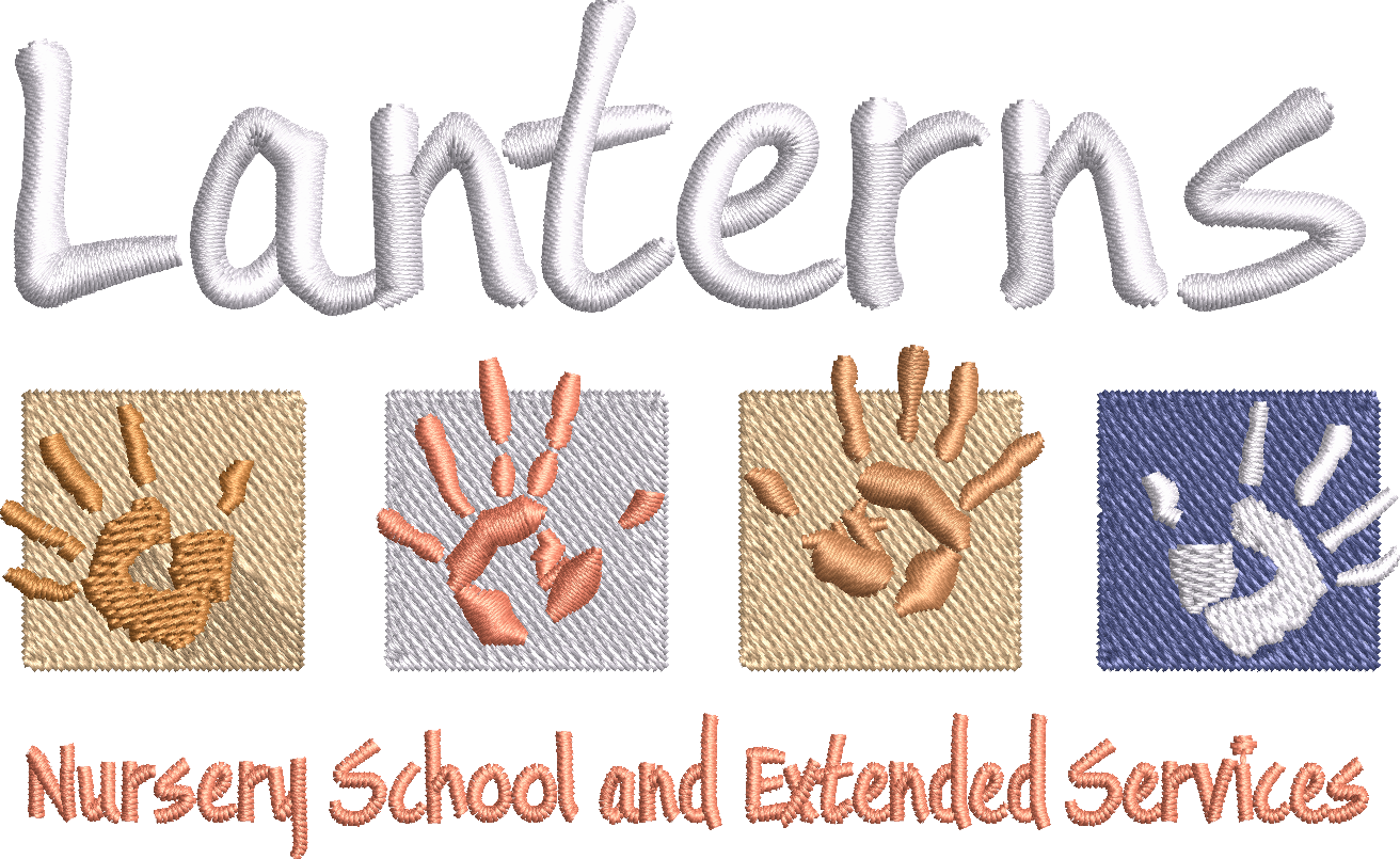 Lanterns Nursery School and Extended Services embroidered logo