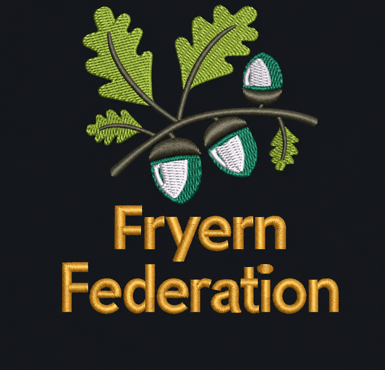 Fryern Federation logo with gold lettering