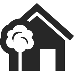 House Icon With Tree