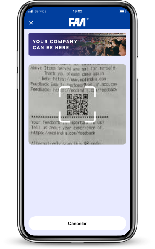Scan receipt QR