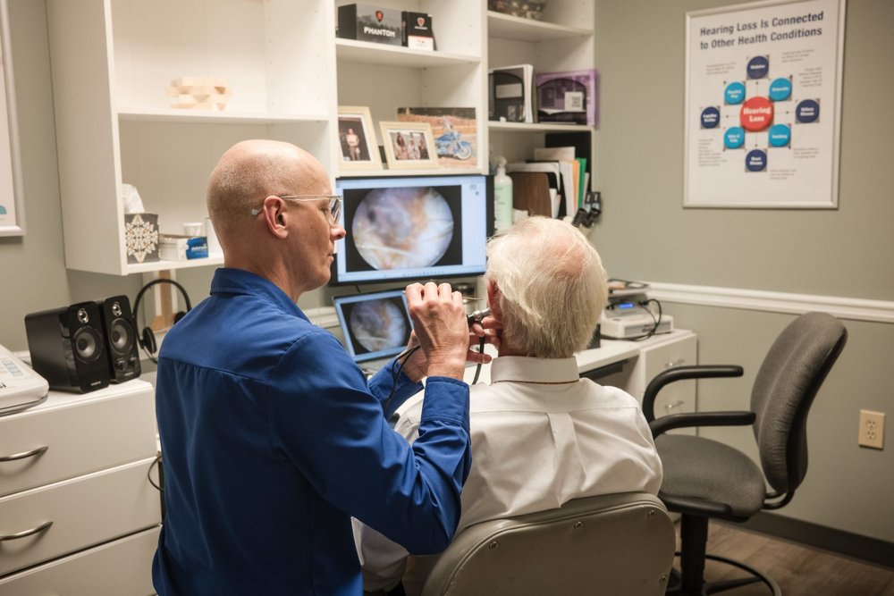 A video otoscopy exam at Aurilink in Marietta, Georgia