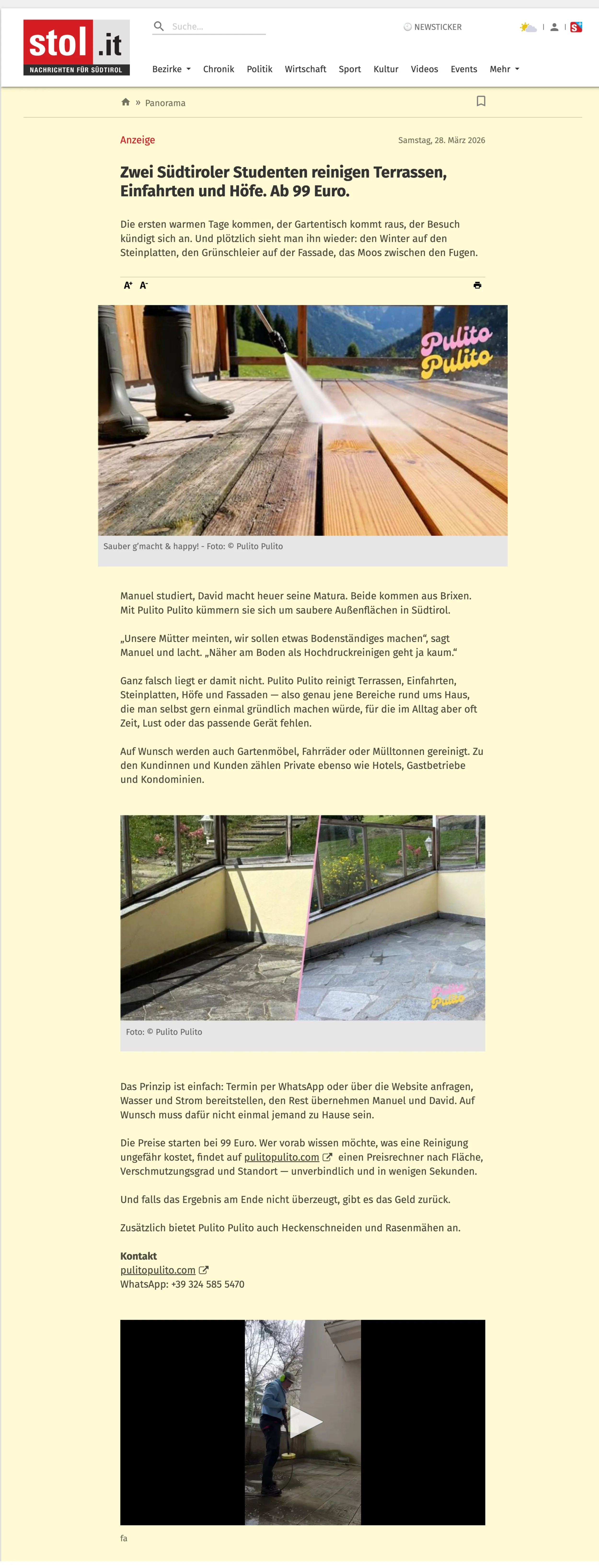 Pulito Pulito auf STOL