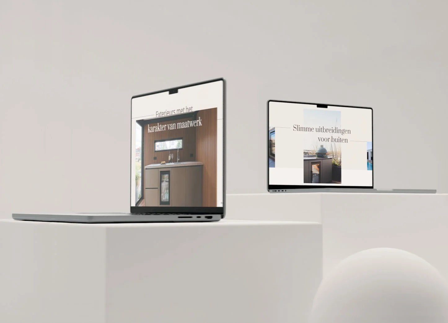 UI design en website mockup voor Linizio