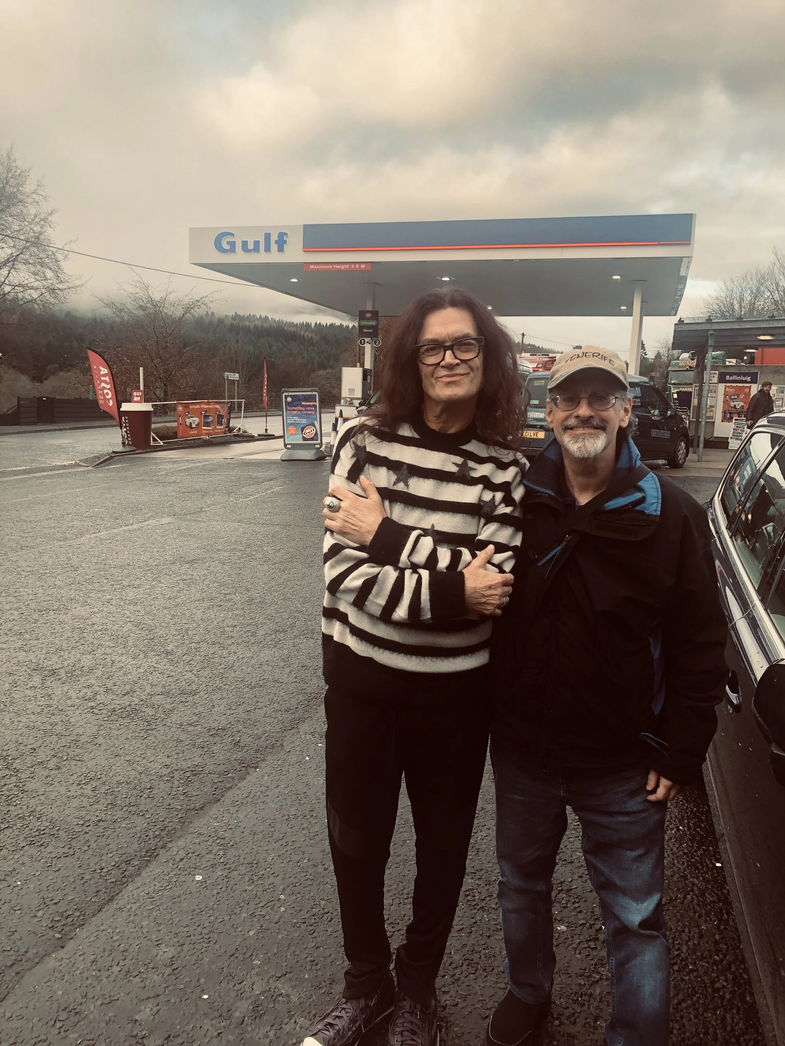 Glenn Hughes and Vince DiCola near Loch Ness