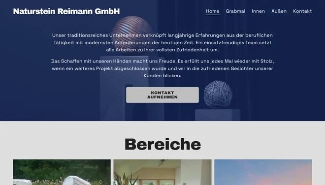 Screenshot der Website naturstein-reimann.de