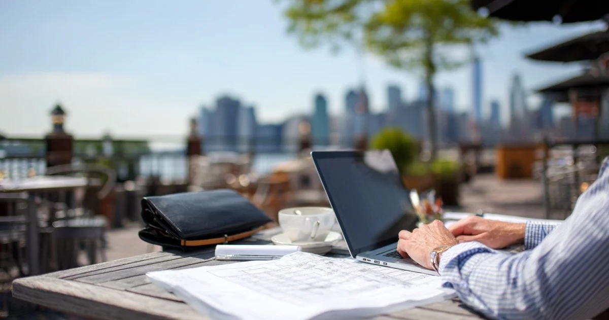 Real estate investor and hard money lender reviewing Long Island property documents