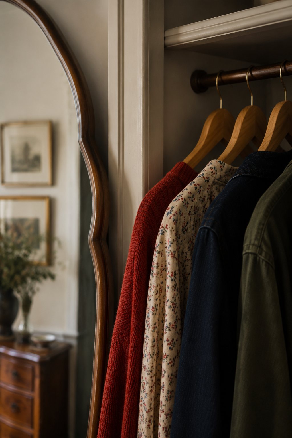Warm styling scene in a private home