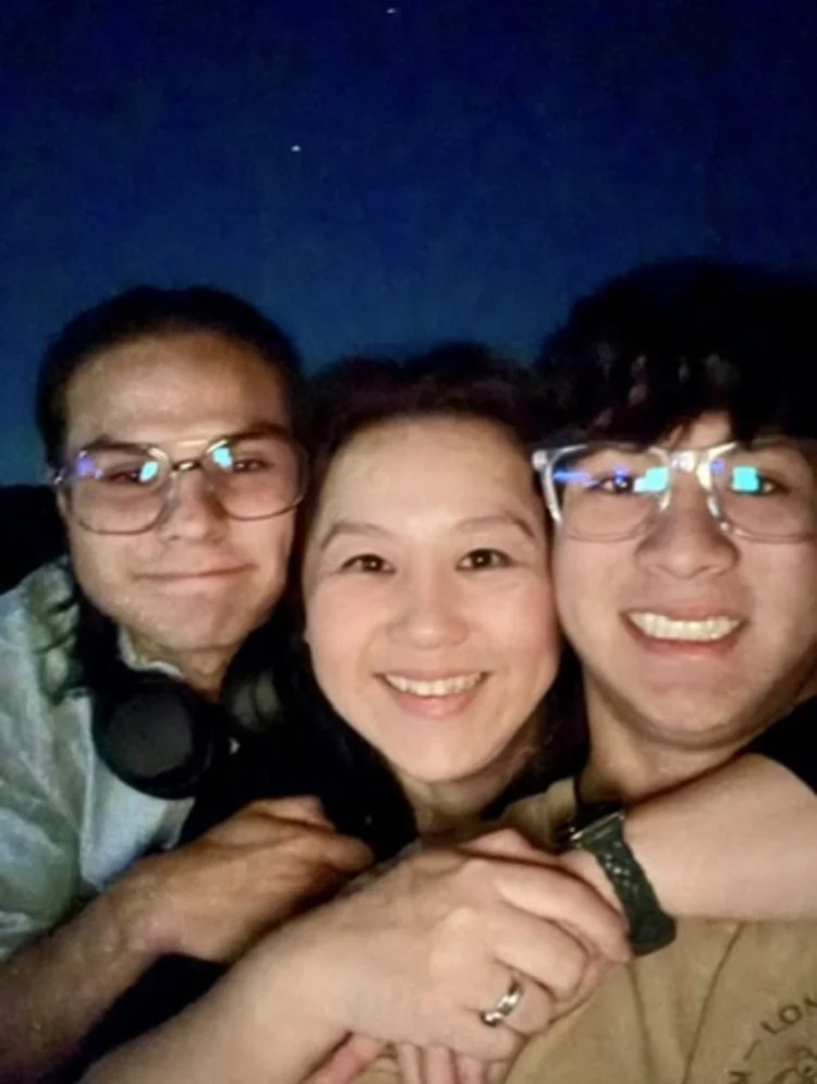Mika Roland with her two sons